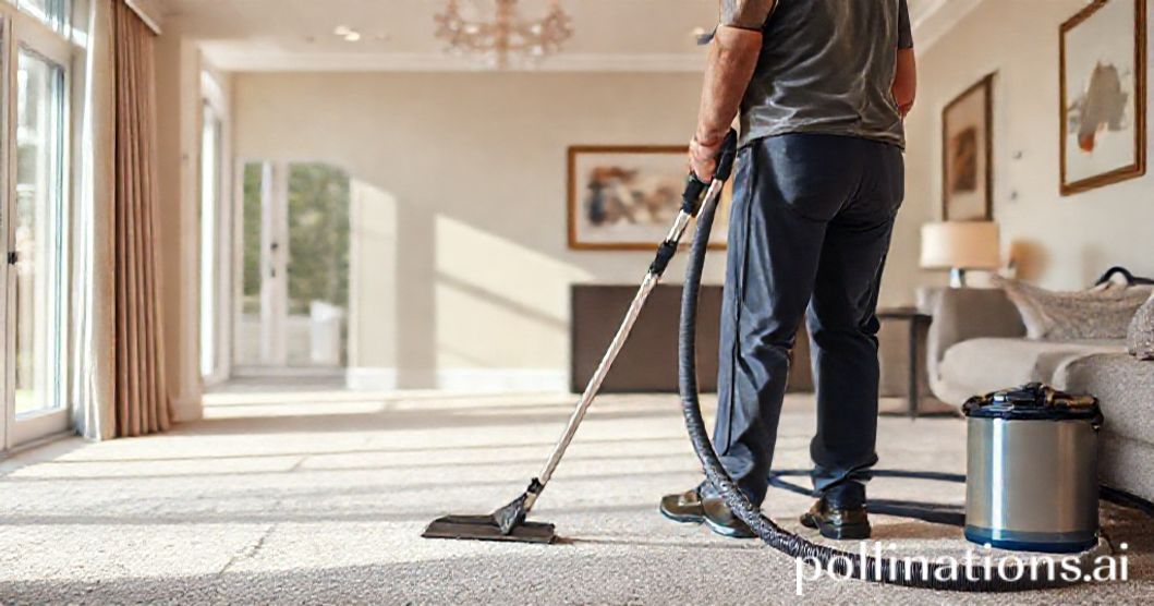 Steam carpet cleaning vs dry cleaning comparison showing professional equipment and results